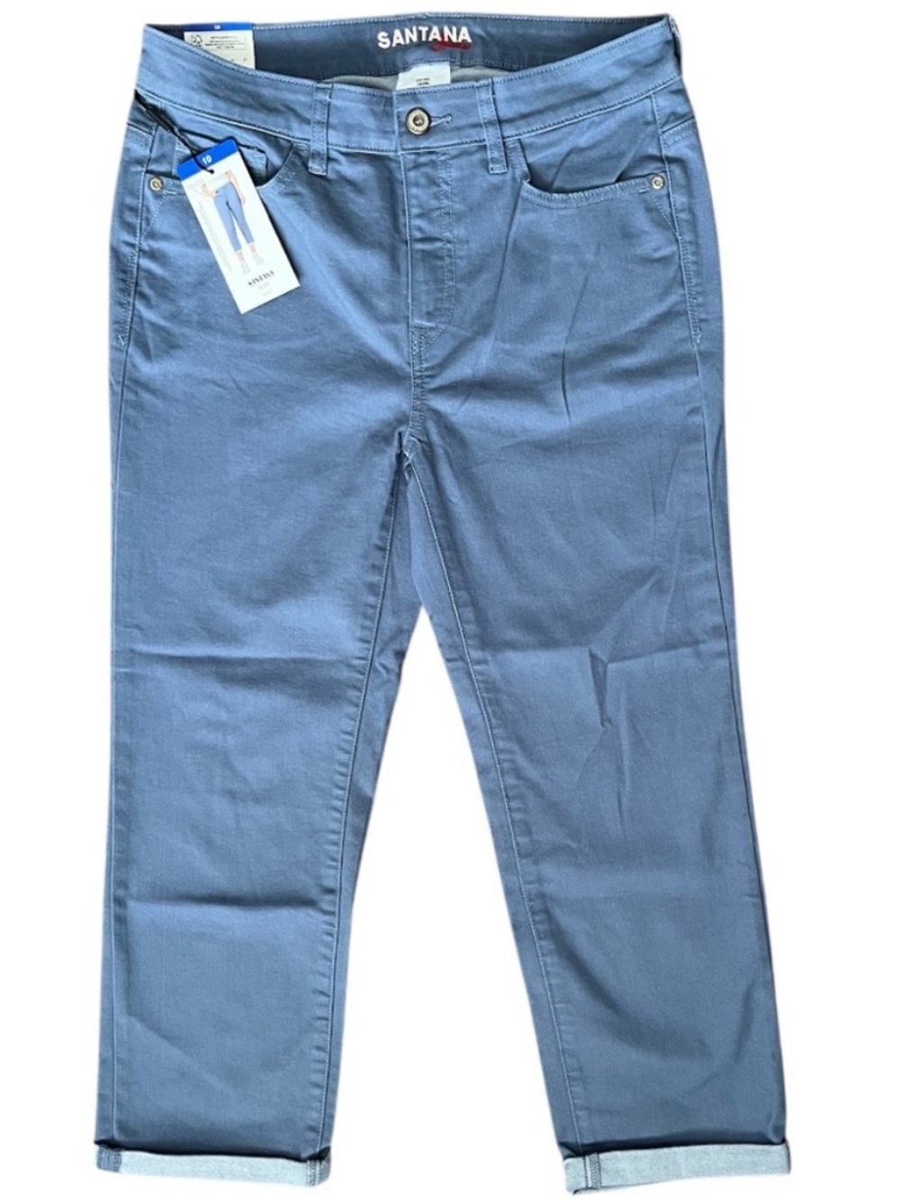 ☀️NWT Santana Cropped Jeans with Tummy Control Cotton Blend Size 10